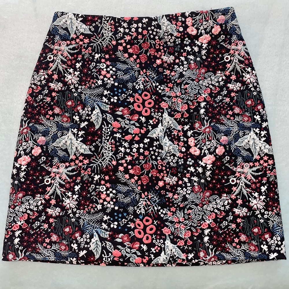 Colorful Embroidered Miniskirt